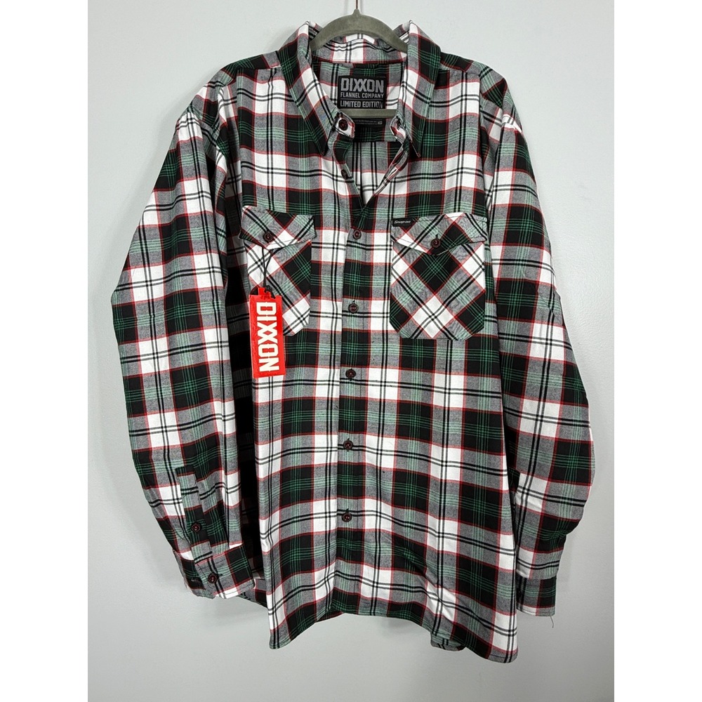 Dixxon Flannel Co Snap-On Limited Edition Plaid Shirt Mens 3X Green Red Black‎